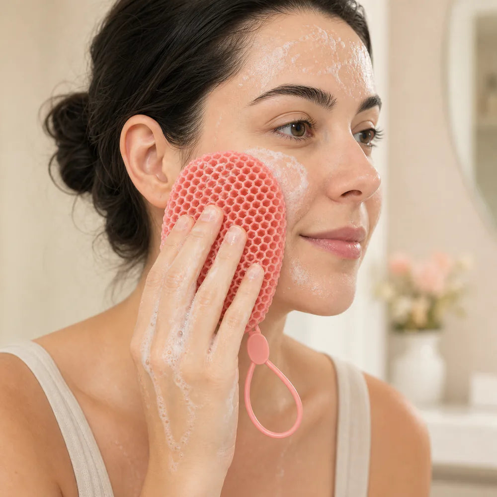 Lunea Peel Face – voštinová exfoliační pomůcka na obličej – ukázka použití