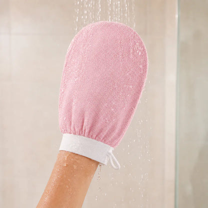 Lunea Soft – exfoliační žínka na tělo – ukázka použití